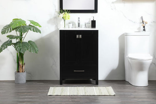 Elegant Furniture & Lighting - Irene 24 inch Single bathroom vanity in black - VF18824BK veiw 2
