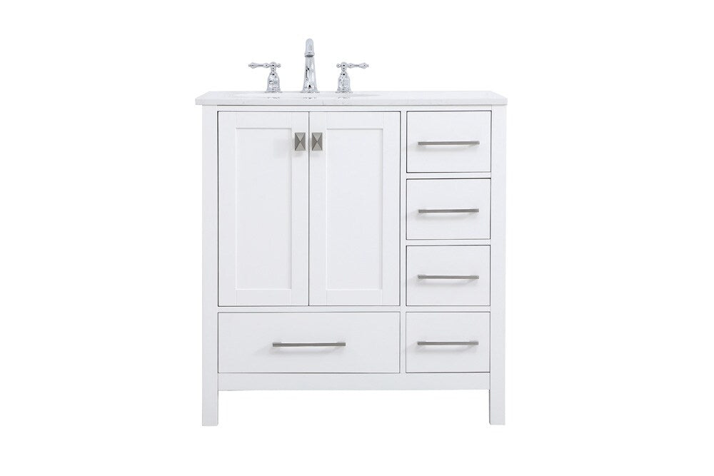 Elegant Furniture & Lighting - Irene 32 inch Single Bathroom Vanity in White - VF18832WH veiw 1