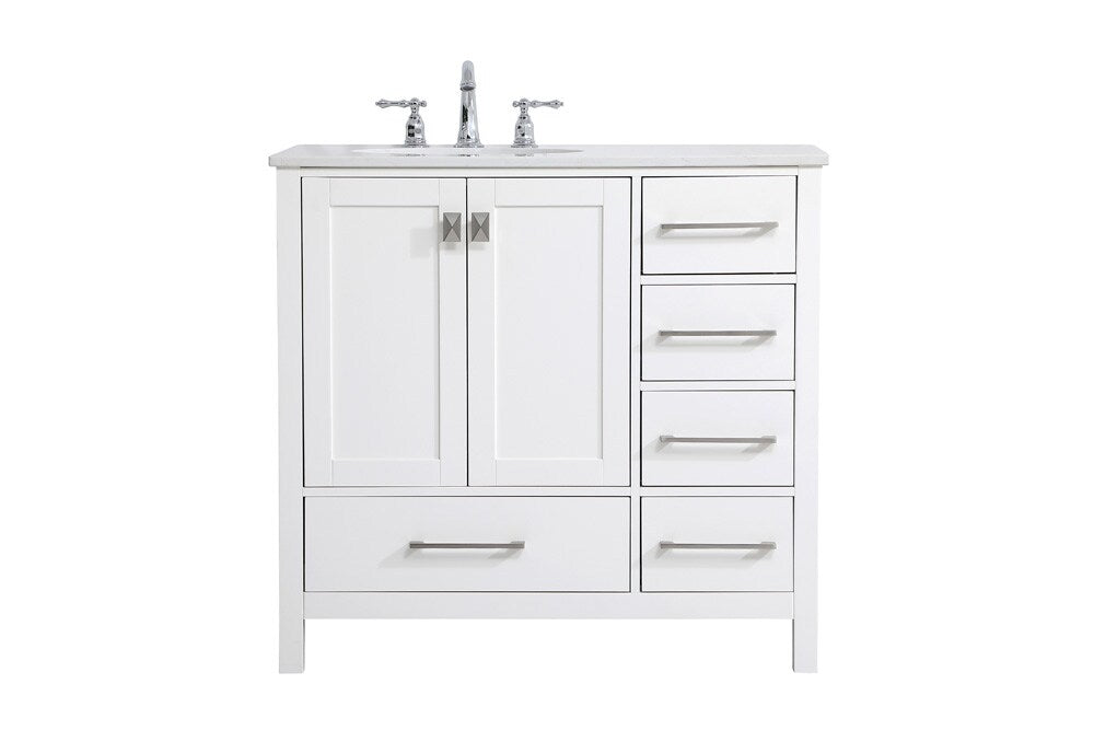 Elegant Furniture & Lighting - Irene 36 inch Single Bathroom Vanity in White - VF18836WH veiw 1