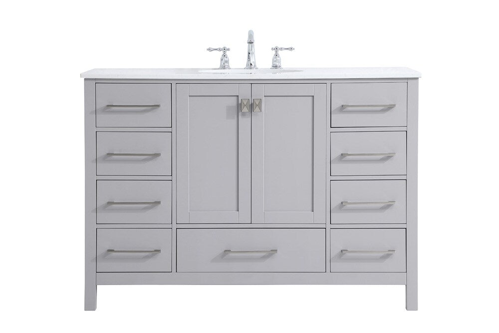 Elegant Furniture & Lighting - Irene 48 inch Single Bathroom Vanity in Gray - VF18848GR veiw 1
