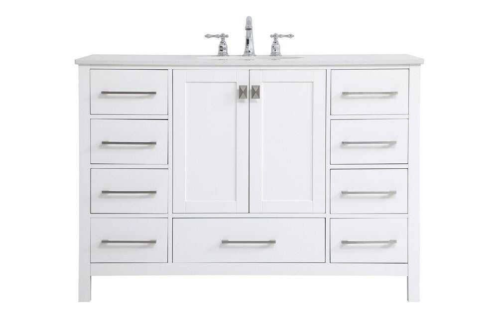 Elegant Furniture & Lighting - Irene 48 inch Single Bathroom Vanity in White - VF18848WH veiw 1