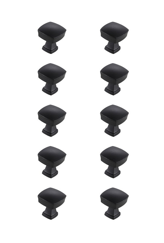 Elegant Furniture & Lighting - Irvin 1.3in Matte Black Square Knob Multipack (Set of 10) - KB2022-MB-10PK veiw 1