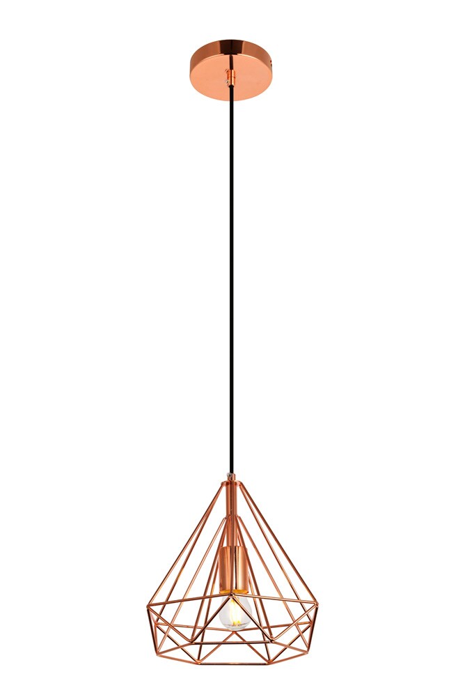 Elegant Furniture & Lighting - Jago Pendant D9.8 H9.8 Lt:1 Copper Finish - LDPD2090 veiw 1