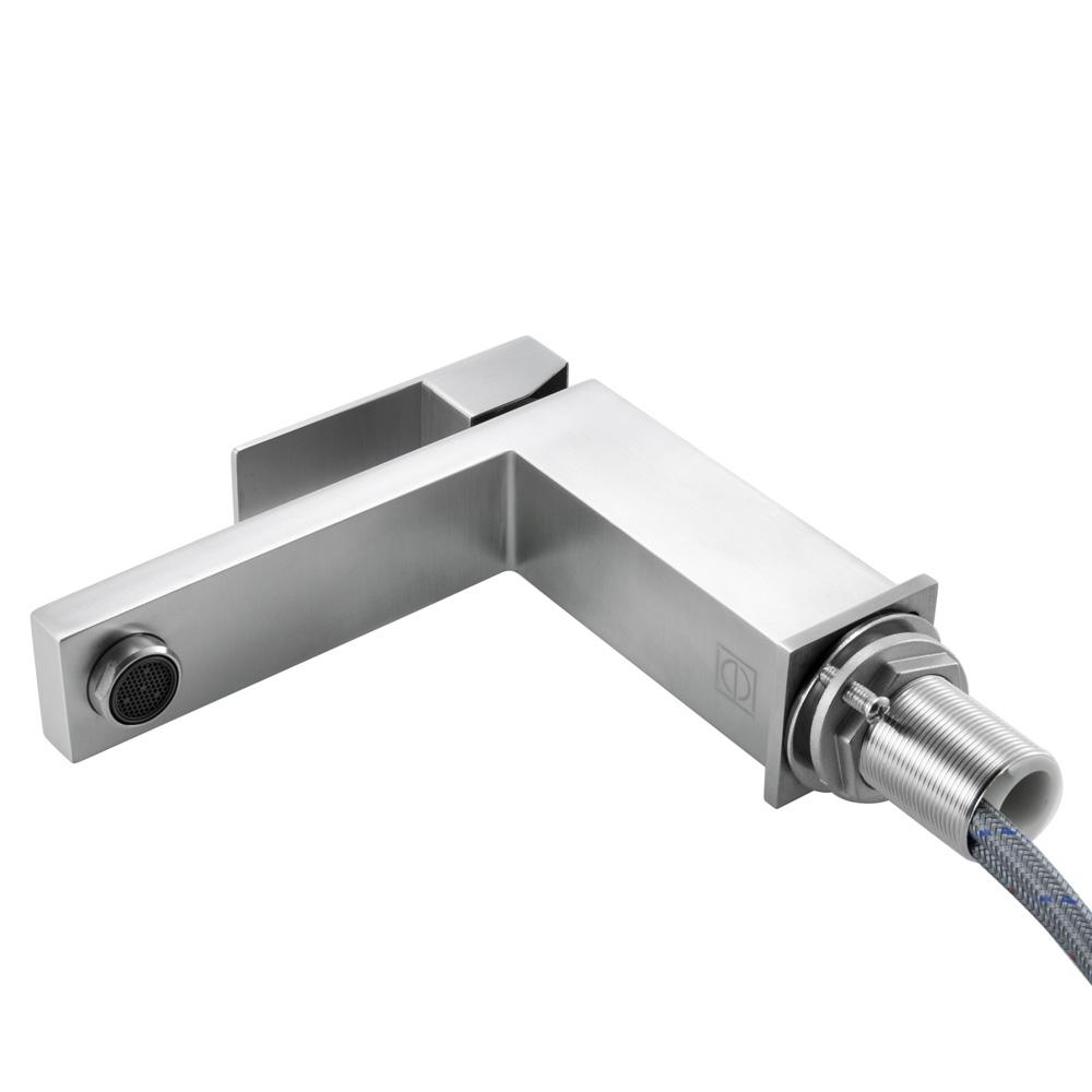 Elegant Furniture & Lighting - Jakob Single Hole Single Handle Bathroom Faucet in Brushed Nickel - FAV-1001BNK veiw 7