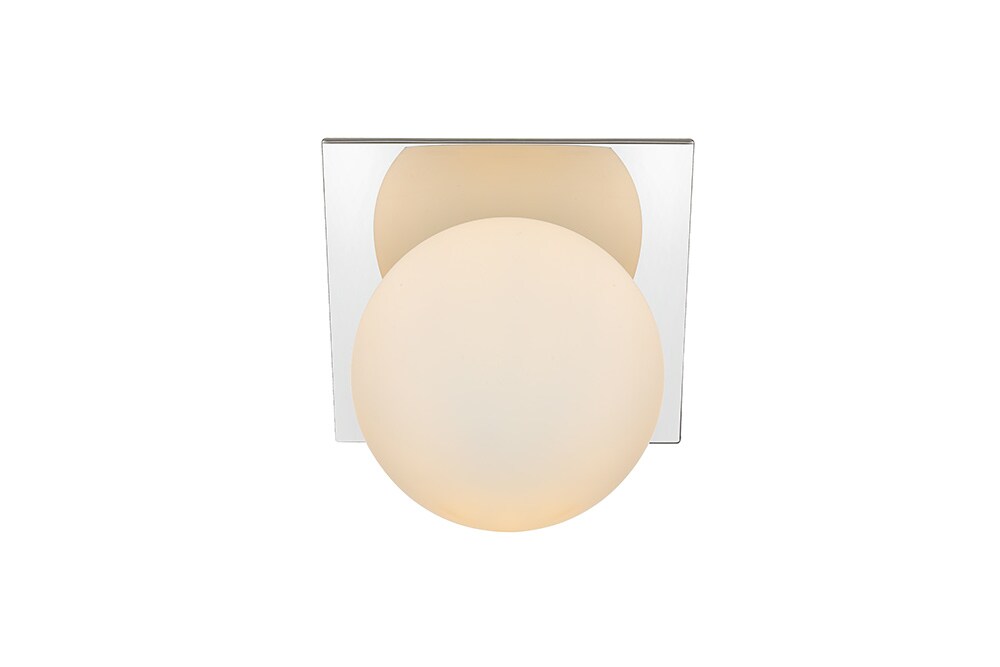 Elegant Furniture & Lighting - Jillian 1 light Chrome and frosted white Bath Sconce - LD7304W7CH veiw 1