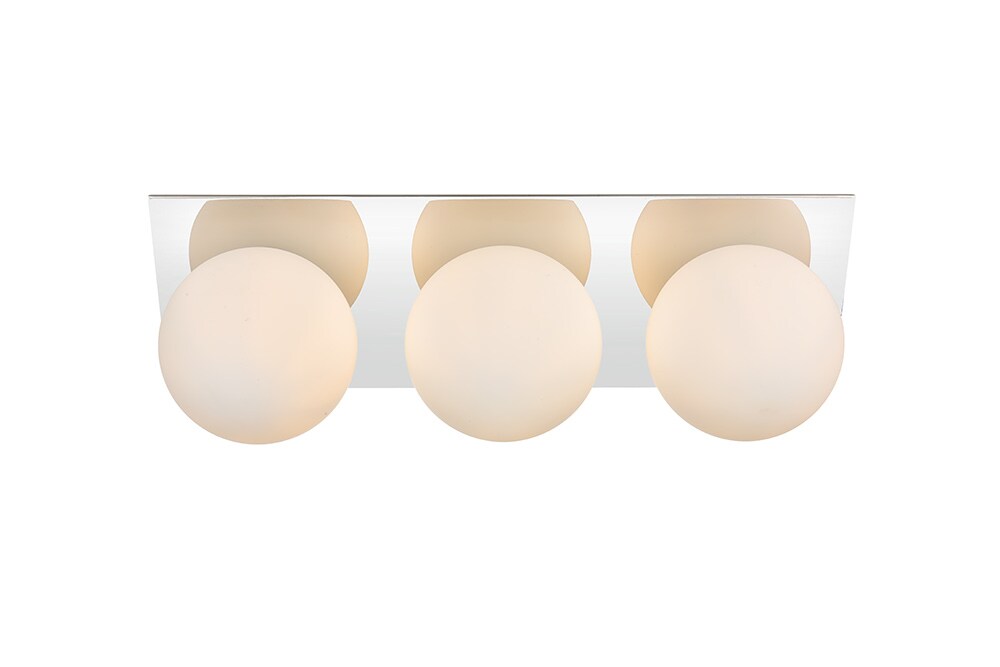 Elegant Furniture & Lighting - Jillian 3 light Chrome and frosted white Bath Sconce - LD7304W22CH veiw 1
