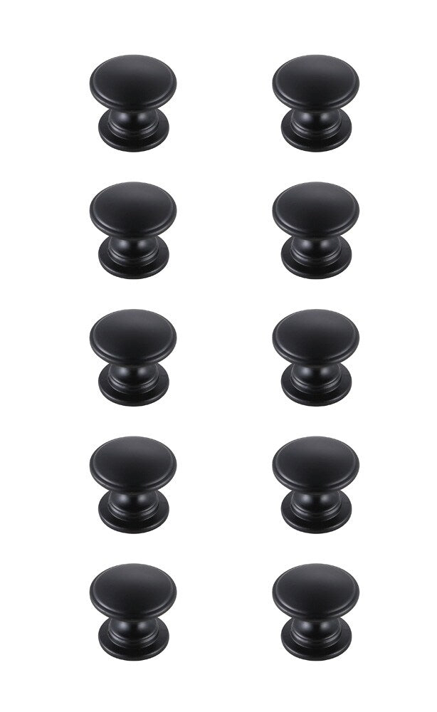 Elegant Furniture & Lighting - Kaid 1.2in Diameter Matte Black Mushroom Knob Multipack (Set of 10) - KB2004-MB-10PK veiw 1