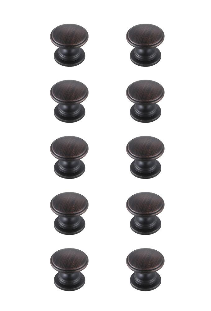 Elegant Furniture & Lighting - Kaid 1.2in Diameter Oil-rubbed Bronze Mushroom Knob Multipack (Set of 10) - KB2004-ORB-10PK veiw 1