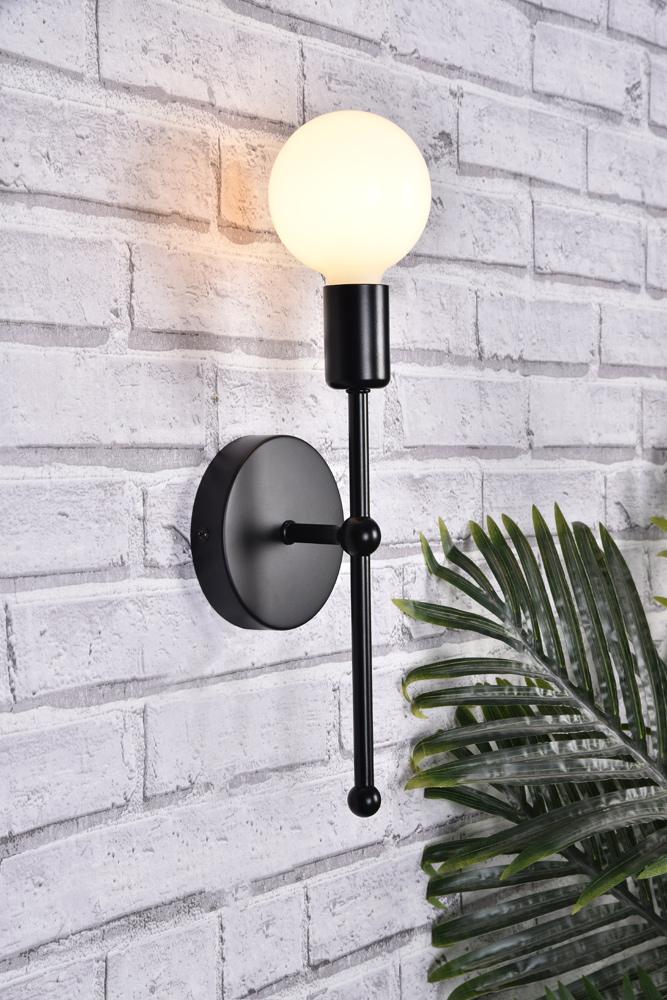 Elegant Furniture & Lighting - Keely 1 light black wall sconce - LD2356BK veiw 9