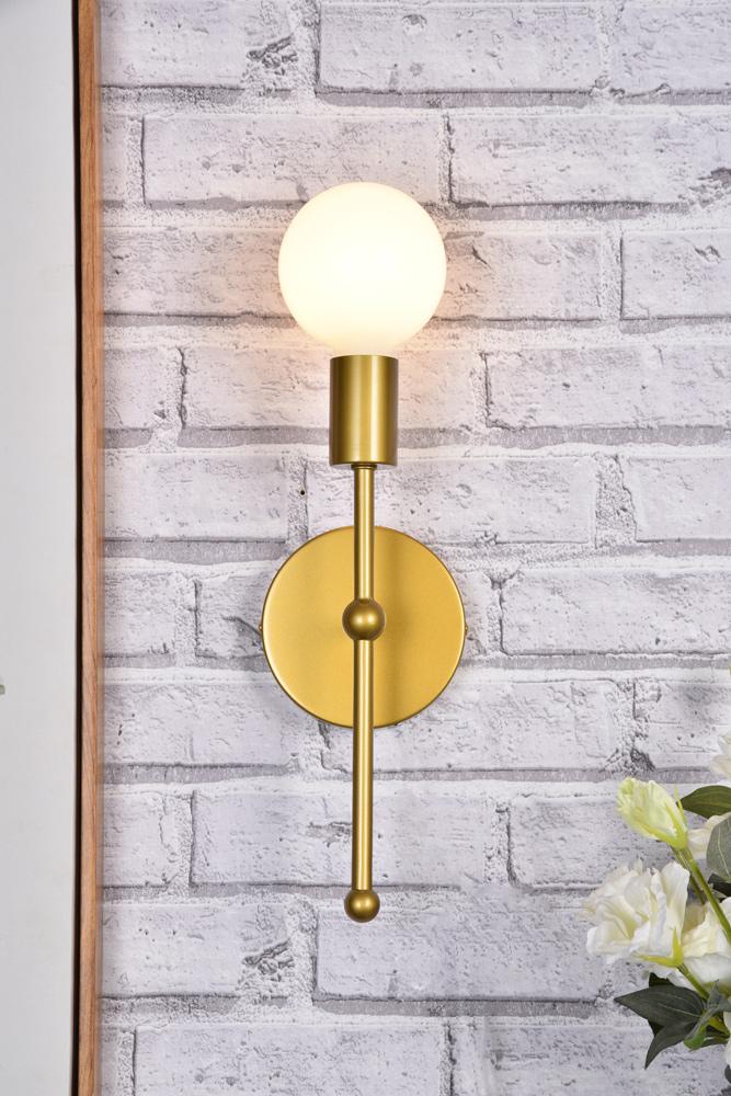 Elegant Furniture & Lighting - Keely 1 light brass wall sconce - LD2356BR veiw 9