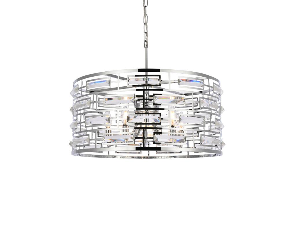 Elegant Furniture & Lighting - Kennedy 24 inch pendant in chrome - 1108D24C veiw 1