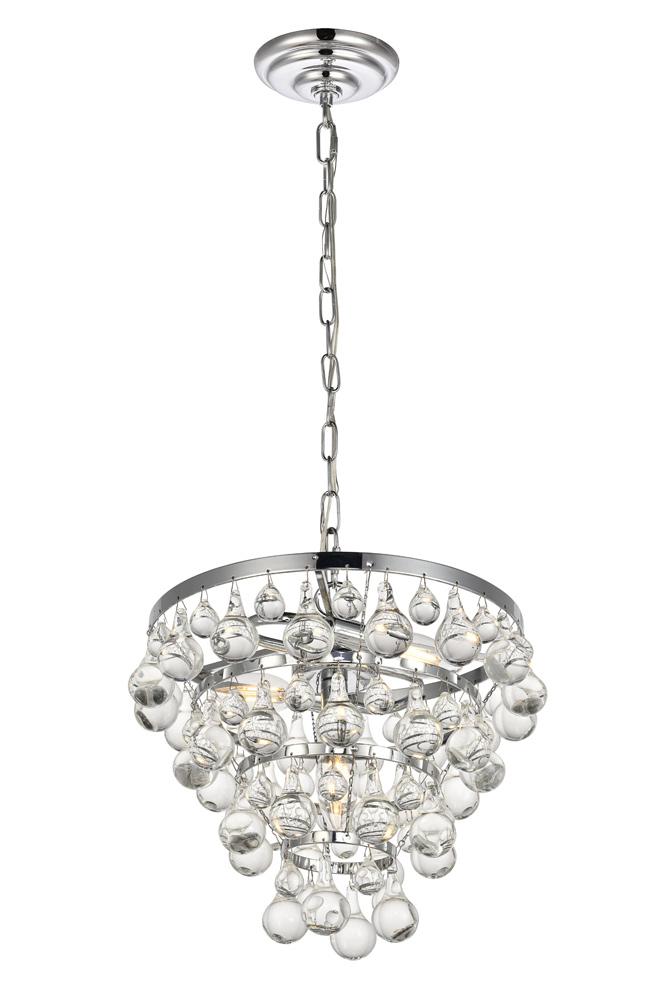 Elegant Furniture & Lighting - Kora Pendant D13 H10.9 Lt:3 Chrome Finish - LD5016D13C veiw 1