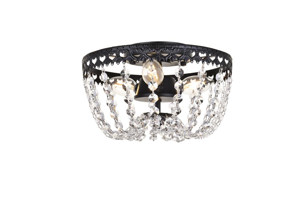 Elegant Furniture & Lighting - Kylie 10 inch flush mount in black - 1112F10BK veiw 1