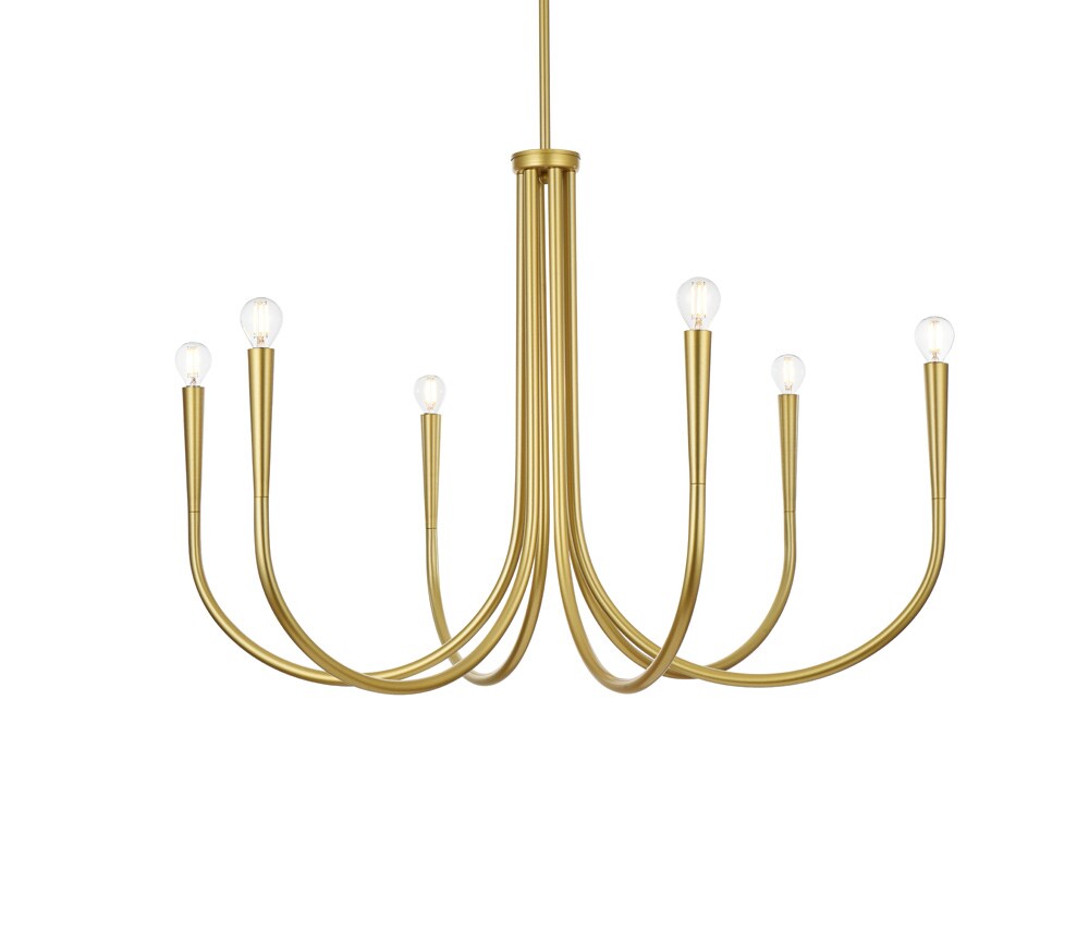 Elegant Furniture & Lighting - Layne 36 inch chandelier in Brass - LD722D36BR veiw 1