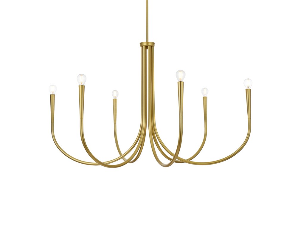 Elegant Furniture & Lighting - Layne 42 inch chandelier in Brass - LD722D42BR veiw 1