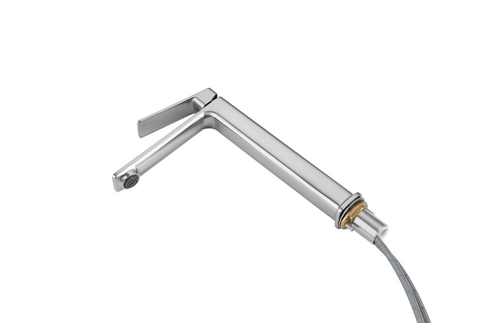 Elegant Furniture & Lighting - Lena Single Hole Single Handle Bathroom Faucet in Brushed Nickel - FAV-1005BNK veiw 7