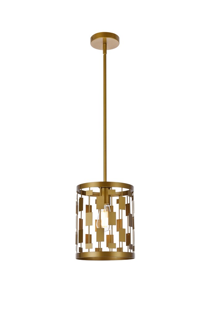 Elegant Furniture & Lighting - Levante 1 light pendant in brass - LD7073D9BR veiw 1