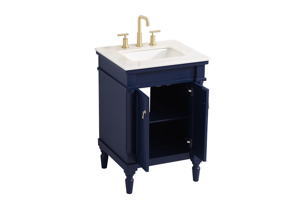 Elegant Furniture & Lighting - Lexington 24 inch Single bathroom vanity in blue - VF13024BL veiw 16