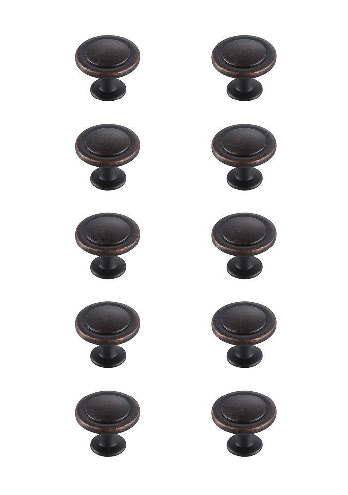 Elegant Furniture & Lighting - Logyn 1.3in Diameter Oil-rubbed Bronze Mushroom Knob Multipack (Set of 10) - KB2005-ORB-10PK veiw 1