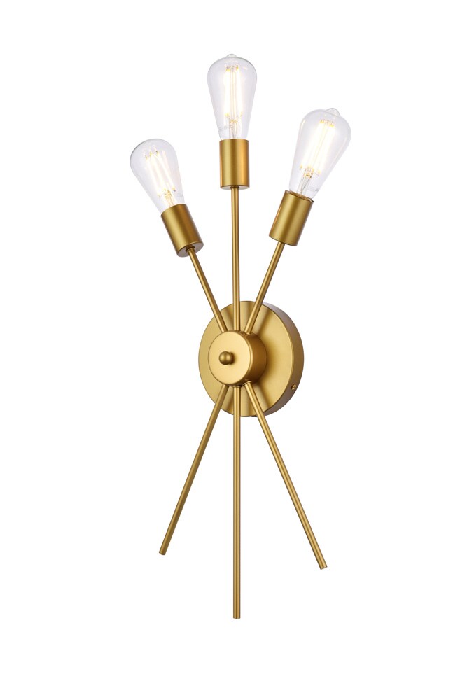 Elegant Furniture & Lighting - Lucca 11 inch bath sconce in brass - LD640W10BR veiw 1