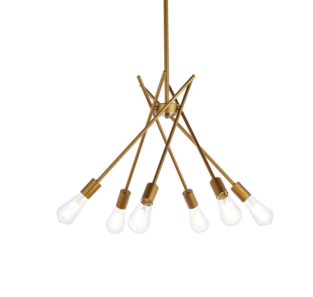 Elegant Furniture & Lighting - Lucca 23 inch pendant in brass - LD640D23BR veiw 1