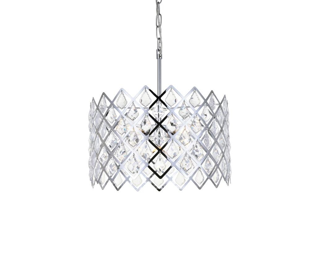 Elegant Furniture & Lighting - Lyla 16 inch pendant in chrome - 1111D16C veiw 1