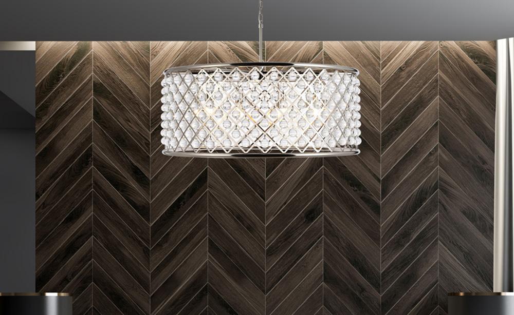 Elegant Furniture & Lighting - Madison 10 light polished Nickel Chandelier Clear Royal Cut Crystal - 1213G43PN/RC veiw 1