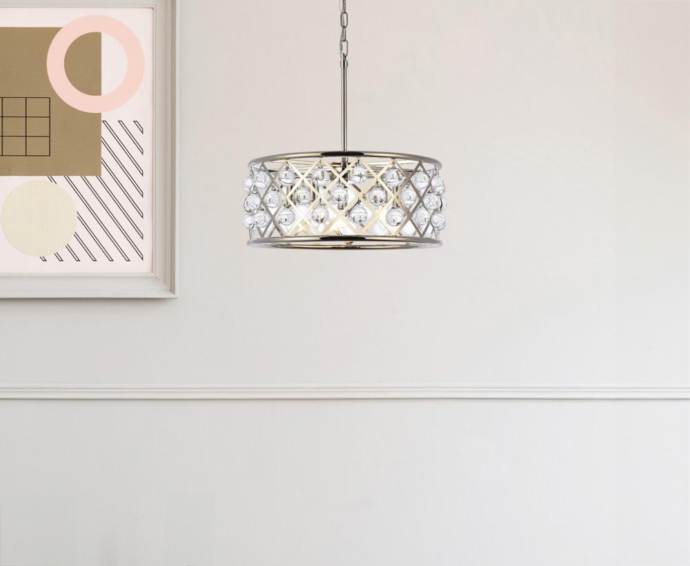 Elegant Furniture & Lighting - Madison 5 light polished Nickel Pendant Clear Royal Cut Crystal - 1213D20PN/RC veiw 1