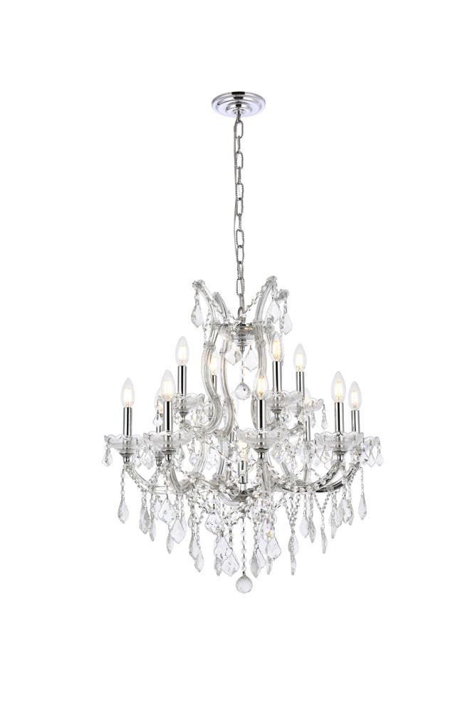 Elegant Furniture & Lighting - Maria Theresa 13 light Chrome Chandelier Clear Royal Cut Crystal - 2800D27C/RC veiw 1
