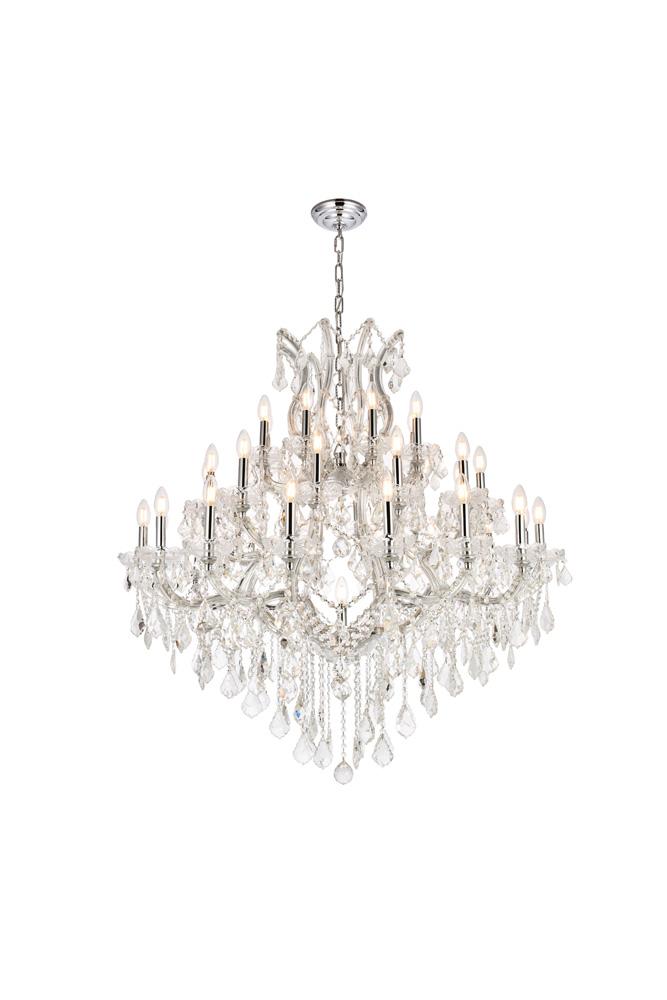 Elegant Furniture & Lighting - Maria Theresa 37 light Chrome Chandelier Clear Royal Cut Crystal - 2800G44C/RC veiw 1