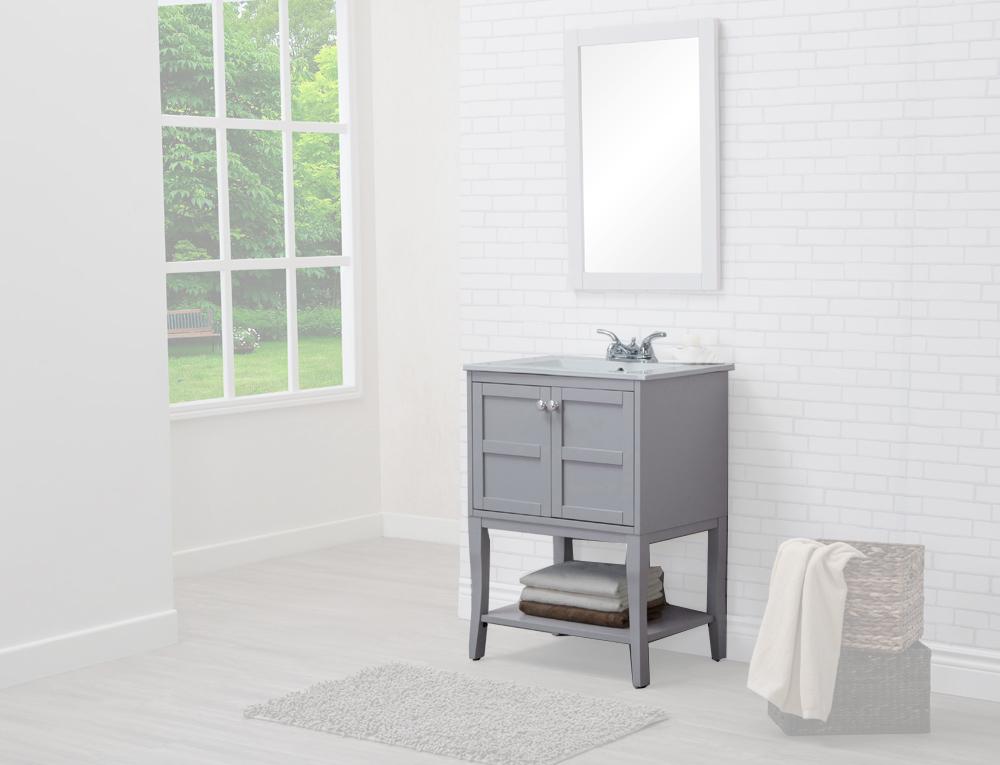 Elegant Furniture & Lighting - Mason 2 Doors Cabinet 24 In. X 18 In. X 34 In. In Grey - VF2101 veiw 1