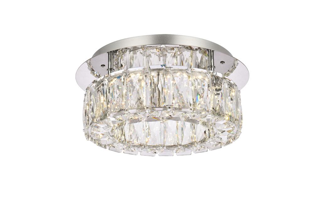 Elegant Furniture & Lighting - Monroe 12 inch LED Single flush mount in chrome - 3503F12C veiw 1