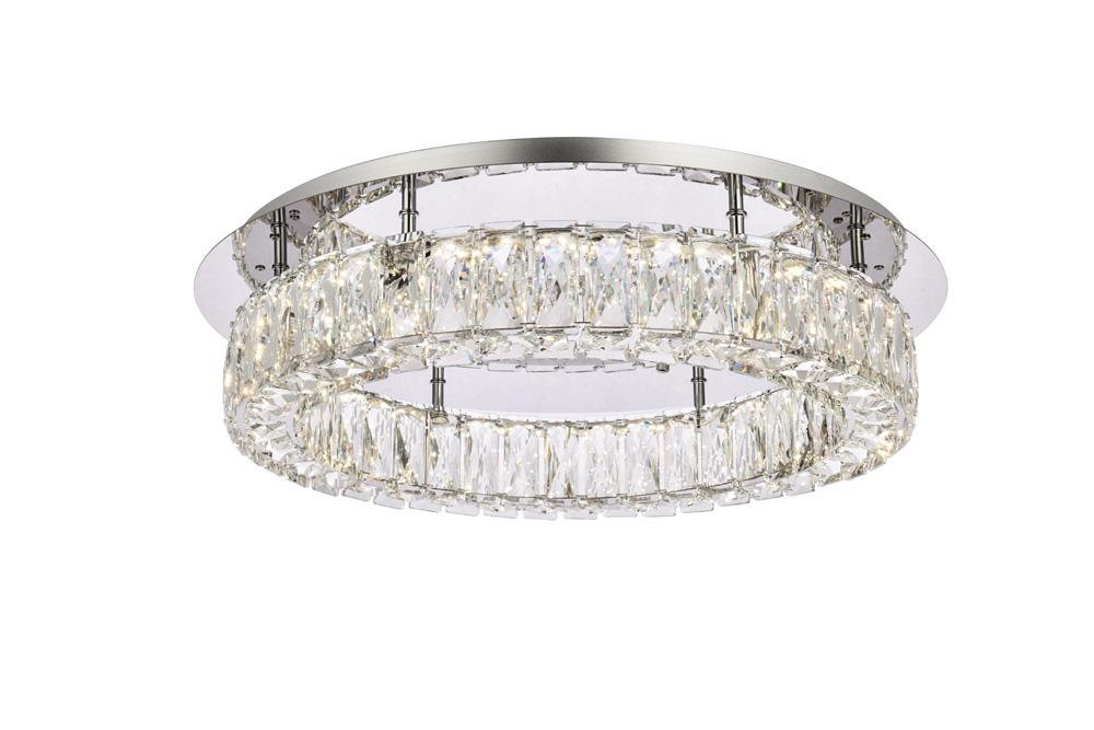 Elegant Furniture & Lighting - Monroe 22 inch LED Single flush mount in chrome - 3503F22C veiw 1