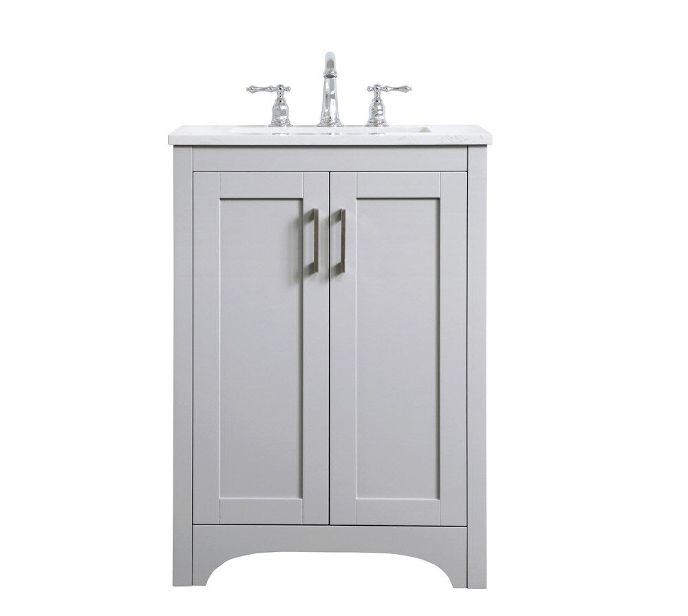 Elegant Furniture & Lighting - Moore 24 inch Single Bathroom Vanity in Grey - VF17024GR veiw 1