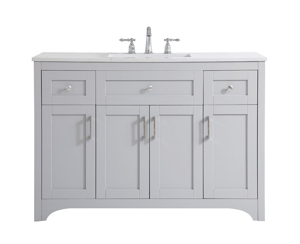 Elegant Furniture & Lighting - Moore 48 inch Single Bathroom Vanity in Grey - VF17048GR veiw 1