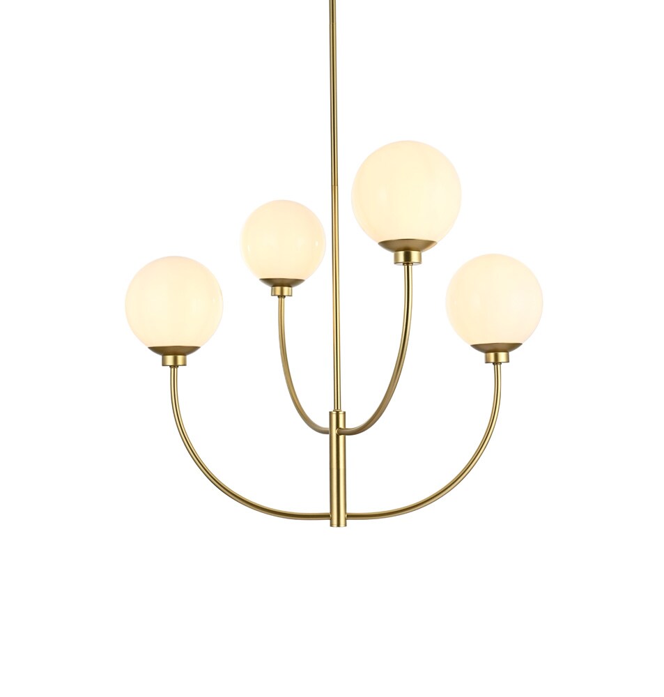 Elegant Furniture & Lighting - Nyomi 30 inch chandelier in Brass - LD814D30BR veiw 1