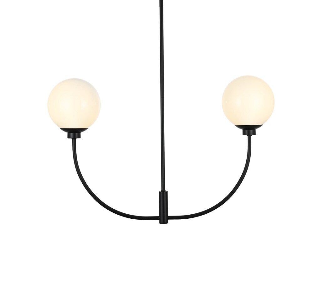 Elegant Furniture & Lighting - Nyomi 30 inch chandelier in Black - LD816D30BK veiw 1