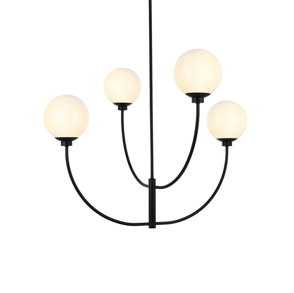 Elegant Furniture & Lighting - Nyomi 36 inch chandelier in Black - LD814D36BK veiw 1