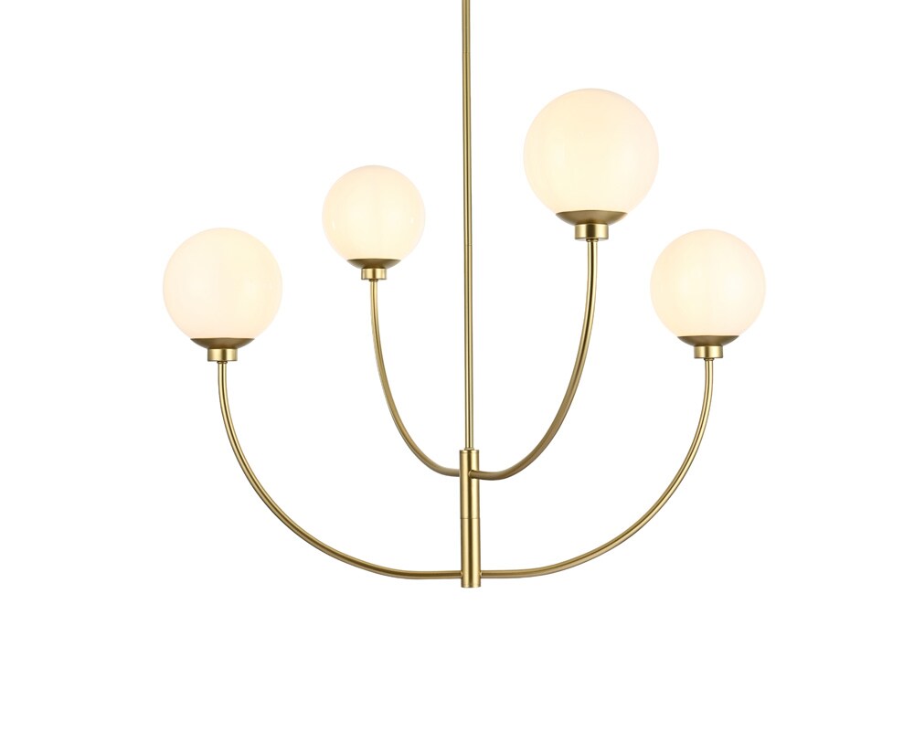 Elegant Furniture & Lighting - Nyomi 36 inch chandelier in Brass - LD814D36BR veiw 1