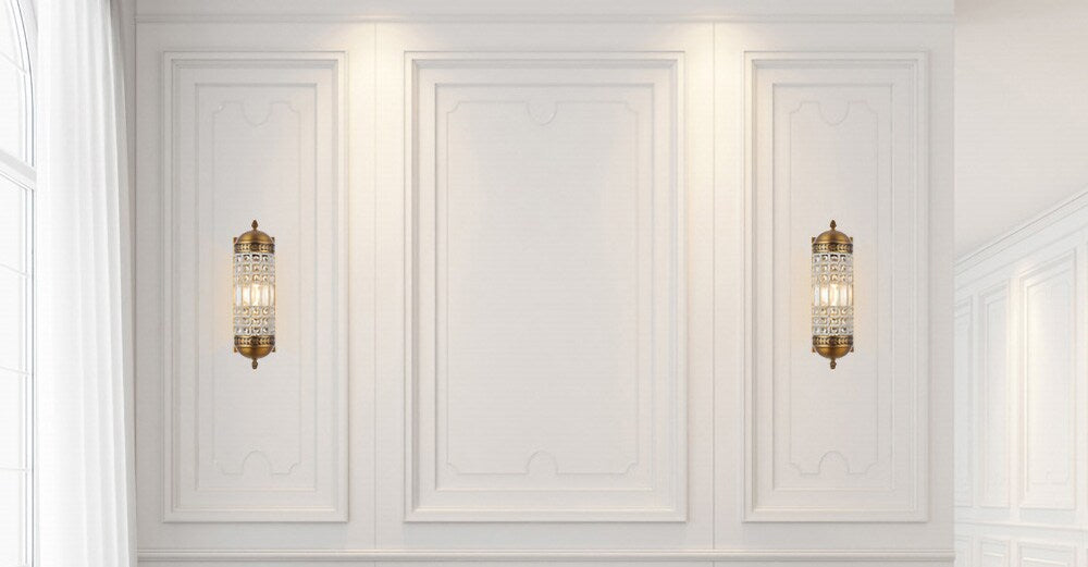 Elegant Furniture & Lighting - Olivia 1 light French Gold Wall Sconce Clear Royal Cut Crystal - 1205W5FG/RC veiw 1