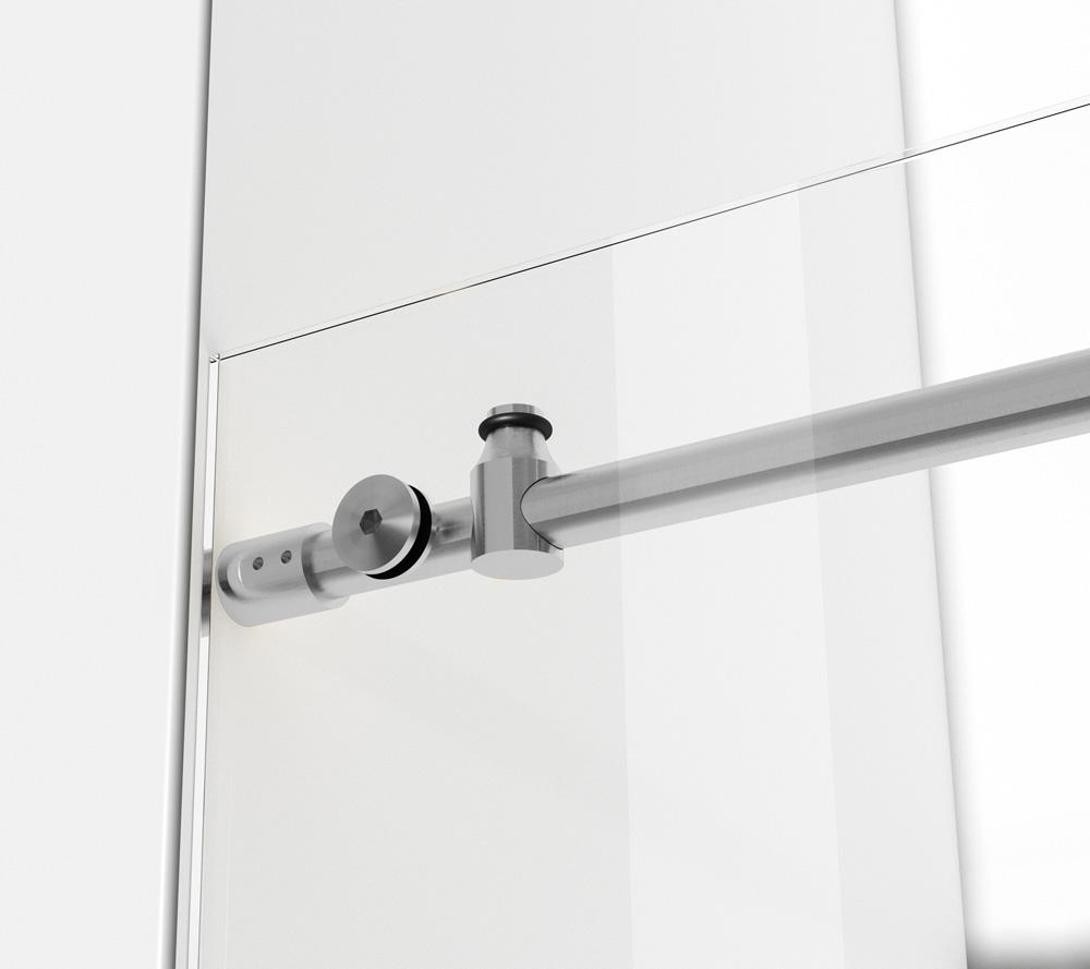 Elegant Furniture & Lighting - Orlando Frameless tub door 60 x 60 Brushed Nickel - TD111-6060BNK veiw 8