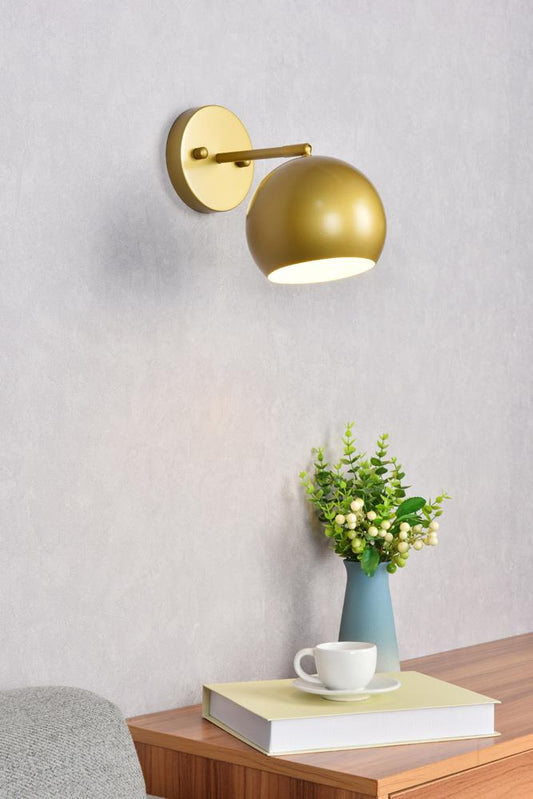 Elegant Furniture & Lighting - Othello 1 light brass wall sconce - LD2355BR veiw 2