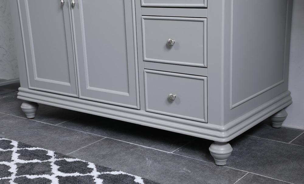 Elegant Furniture & Lighting - Otto 42 inch Single Bathroom vanity in light grey with ivory white engineered marble - VF12342GR-VW veiw 8