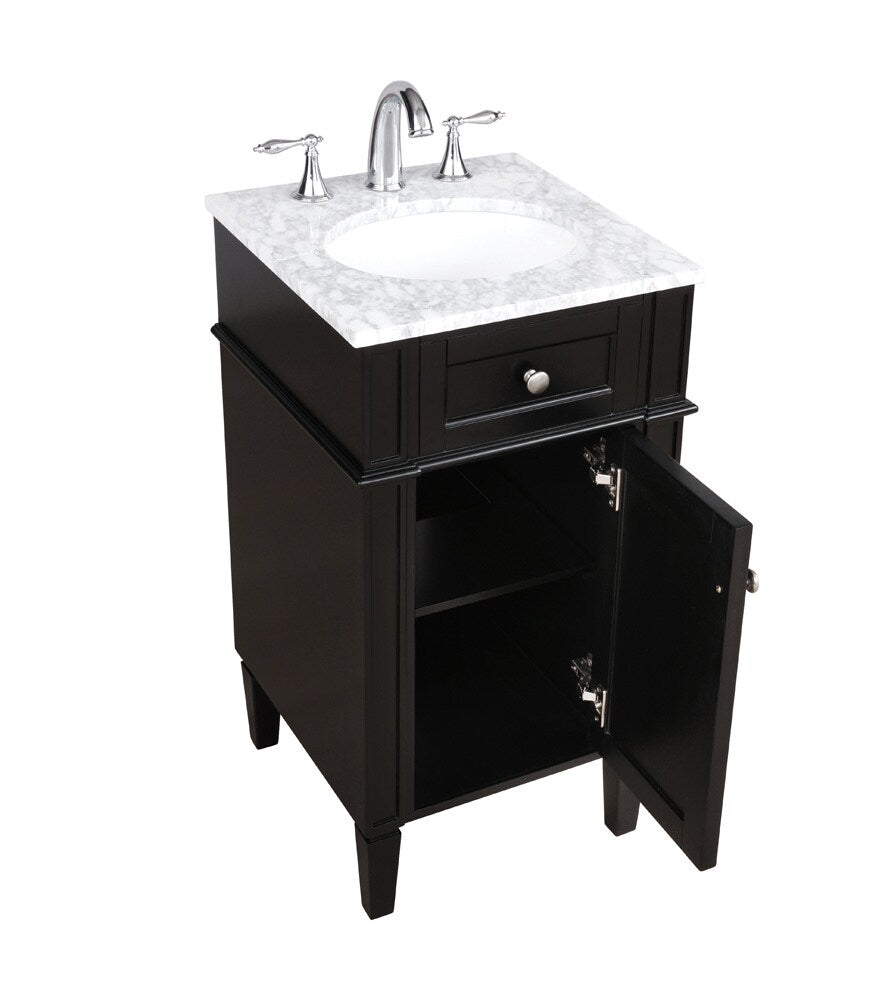 Elegant Furniture & Lighting - Park Avenue 18 inch Single bathroom vanity in Black - VF12518BK veiw 16