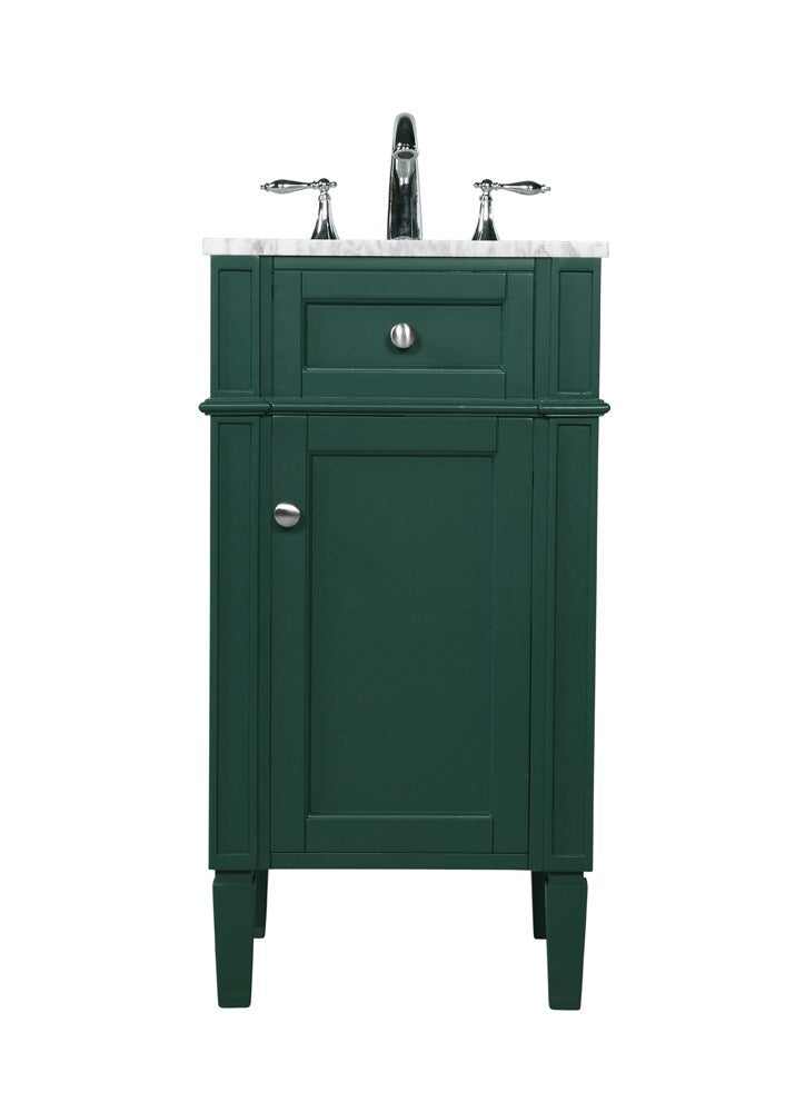 Elegant Furniture & Lighting - Park Avenue 18 inch Single bathroom vanity in green - VF12518GN veiw 1