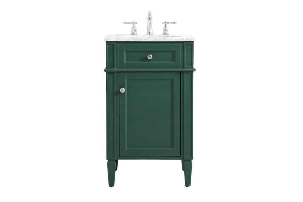 Elegant Furniture & Lighting - Park Avenue 21 inch Single bathroom vanity in green - VF12521GN veiw 1