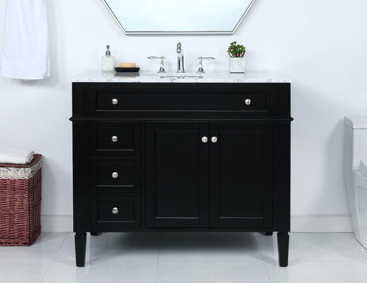 Elegant Furniture & Lighting - Park Avenue 40 inch Single bathroom vanity in Black - VF12540BK veiw 2