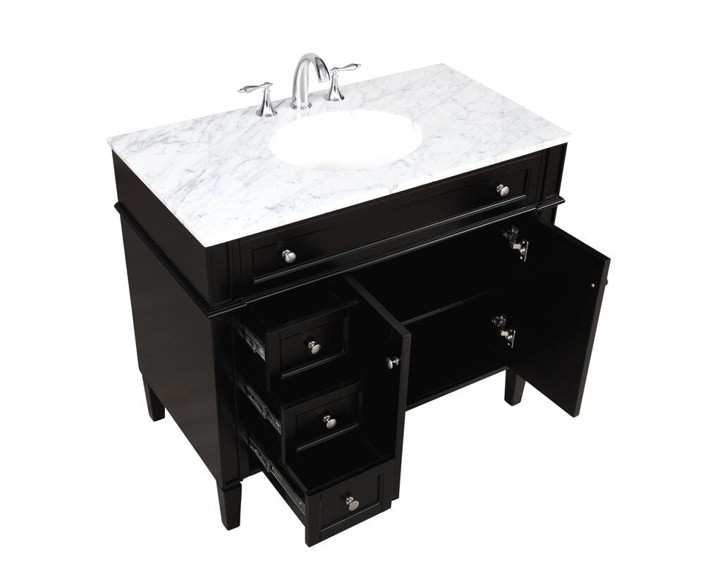 Elegant Furniture & Lighting - Park Avenue 40 inch Single bathroom vanity in Black - VF12540BK veiw 16