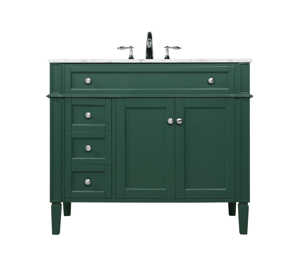 Elegant Furniture & Lighting - Park Avenue 40 inch Single bathroom vanity in green - VF12540GN veiw 1