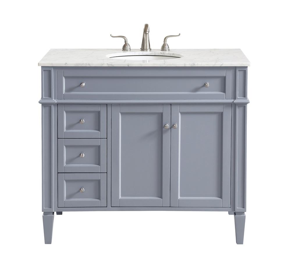 Elegant Furniture & Lighting - Park Avenue 40 In. Single Bathroom Vanity Set In Grey - VF12540GR veiw 1